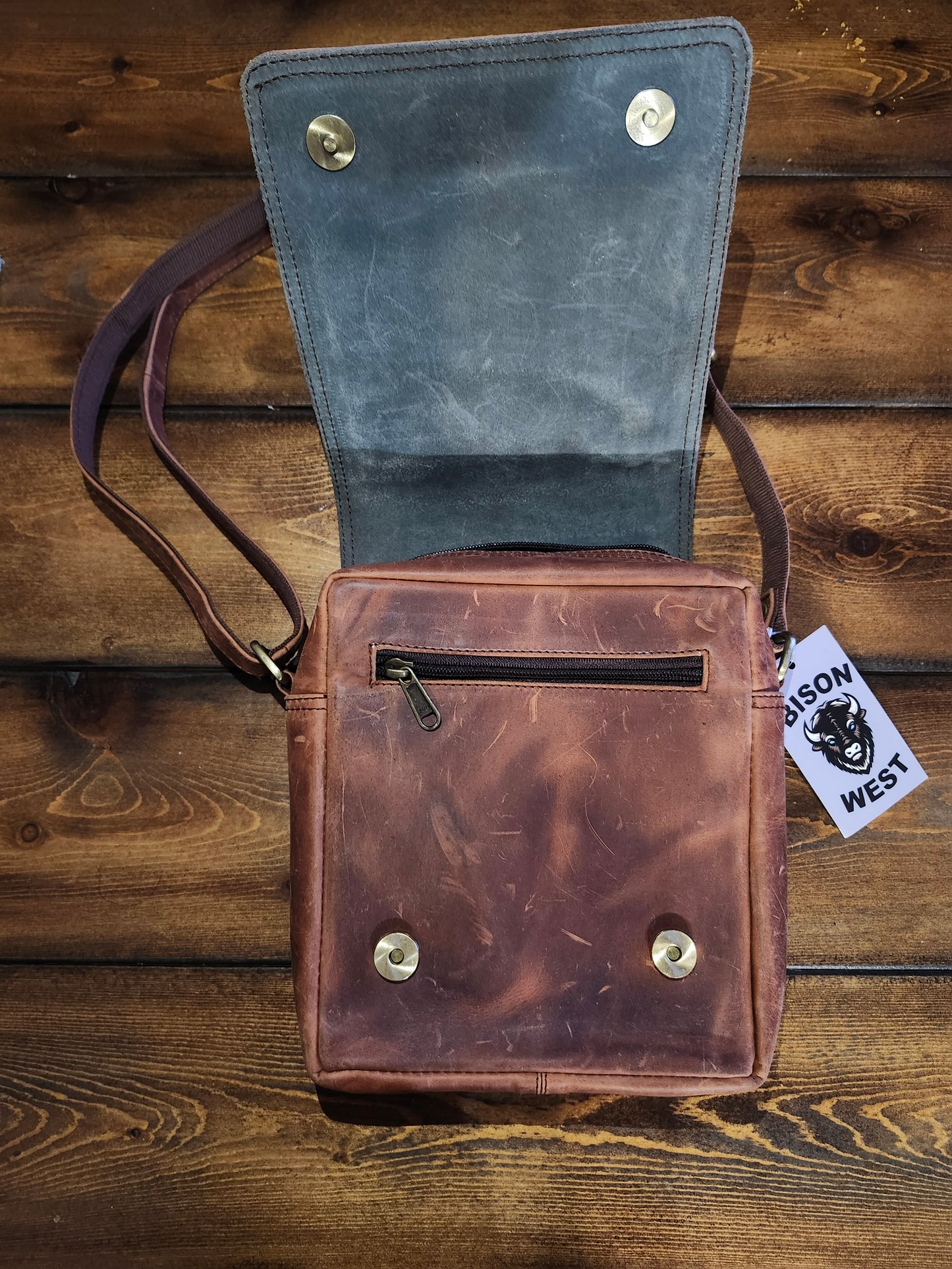 Leather Purse with Magnetic Snaps
