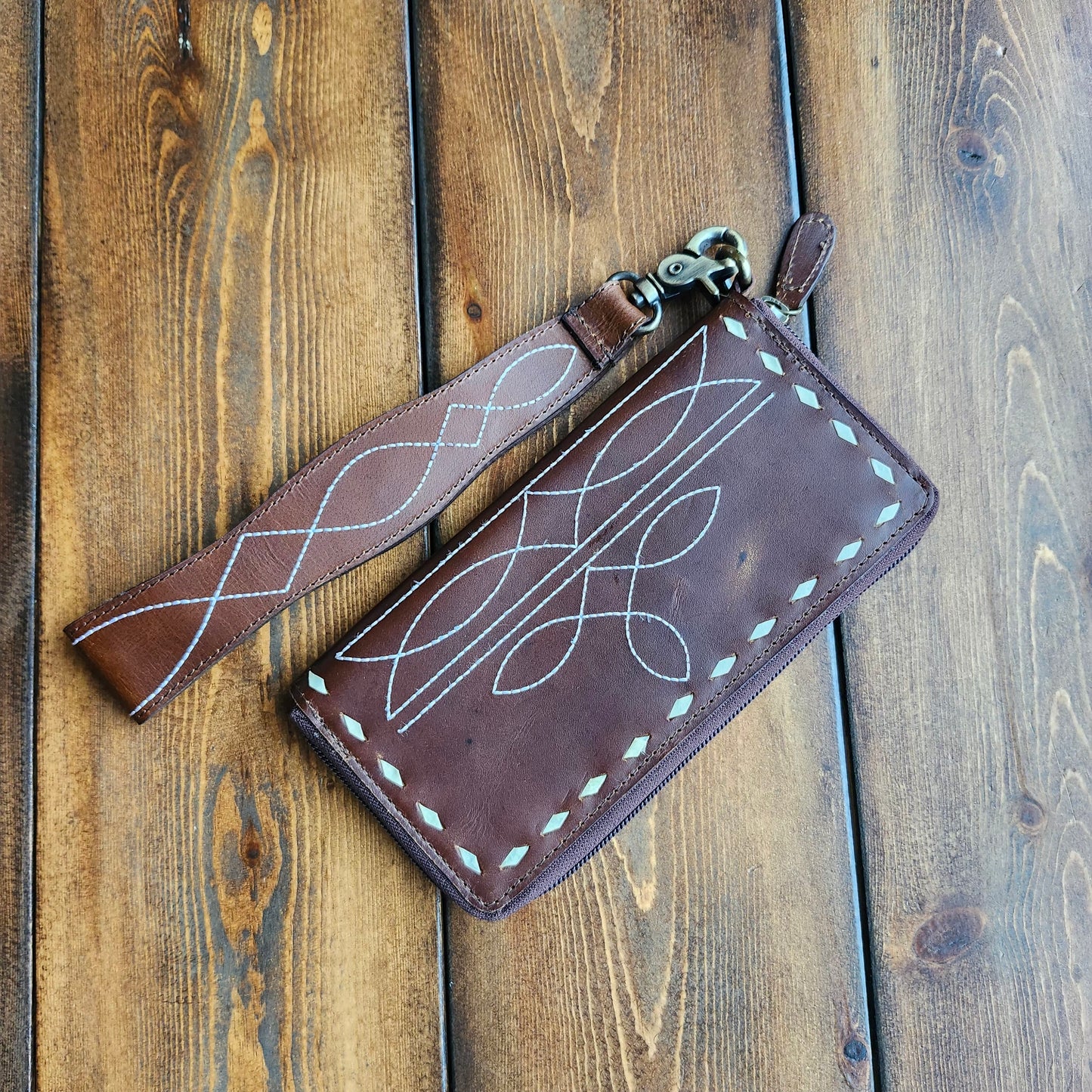 Boot Stitch Wallet - Zipper