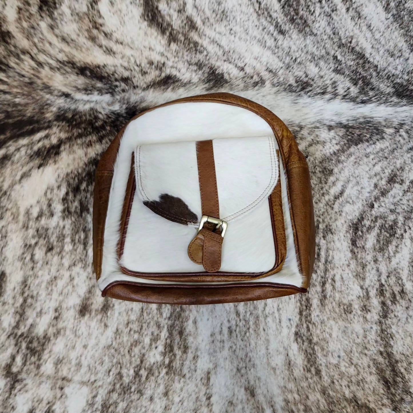 Cowhide Small Backpack