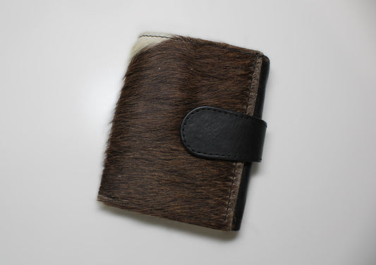 Cowhide Fold Over Wallet - Small