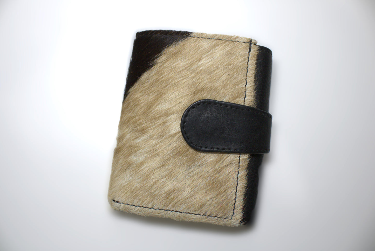 Cowhide Fold Over Wallet - Small