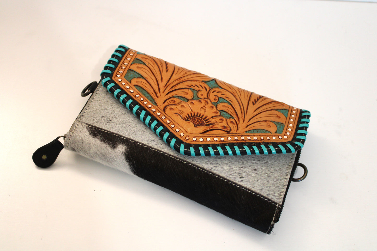 Crossbody / Wallet Tooled Leather