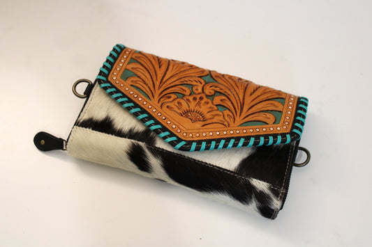 Crossbody / Wallet Tooled Leather