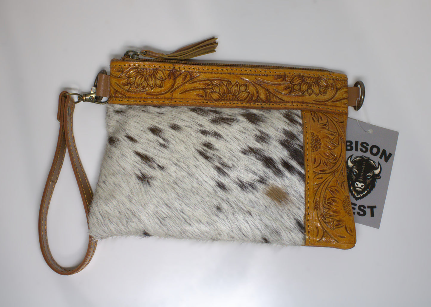 Crossbody Cowhide with Leather Edging