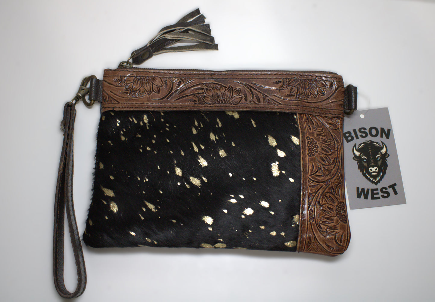 Crossbody Cowhide with Leather Edging