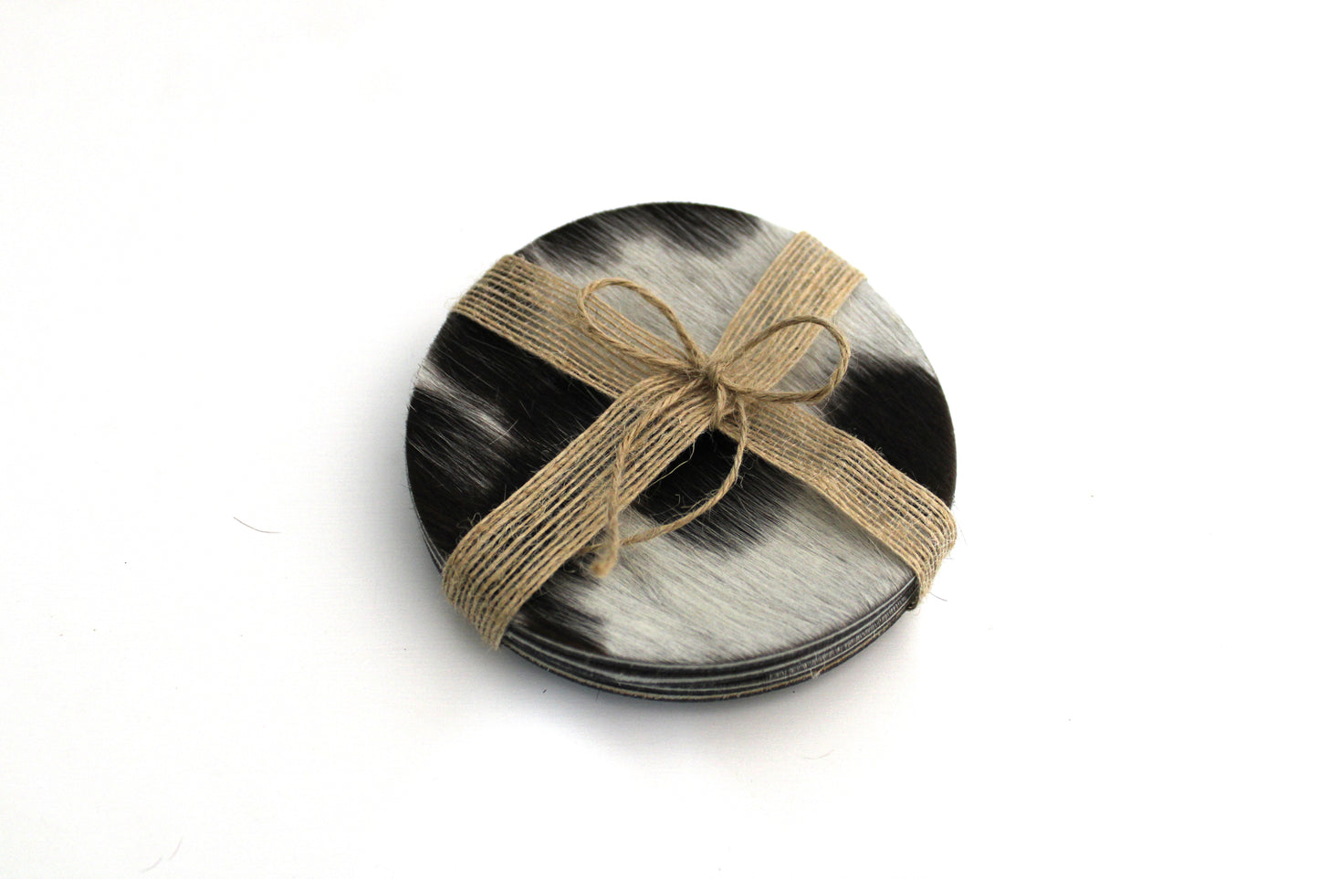 Cowhide Coasters - Set of 4