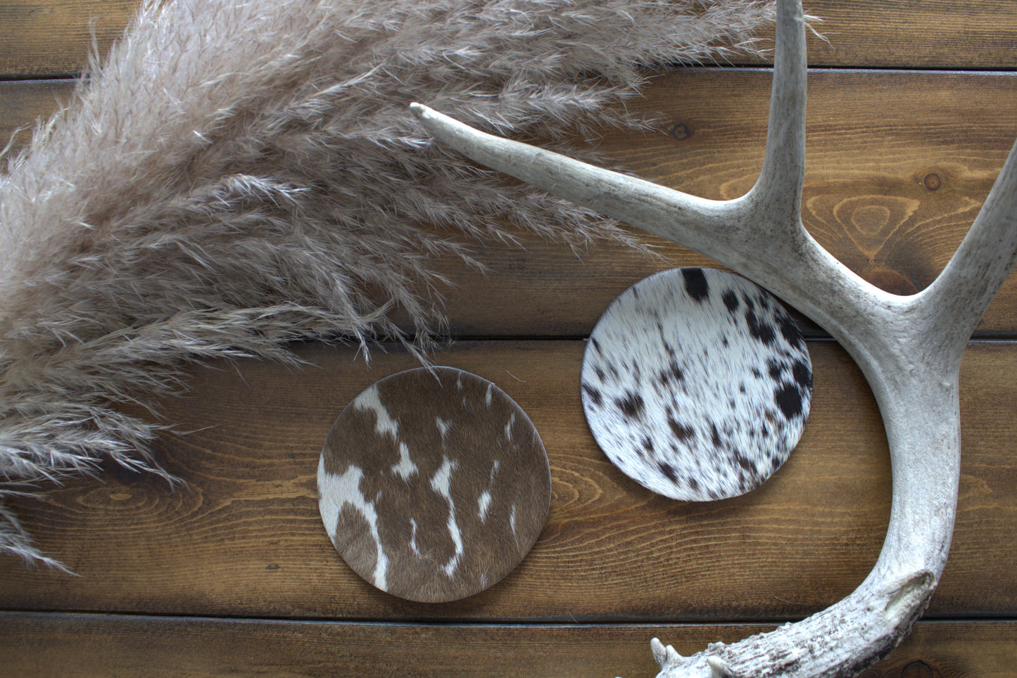 Cowhide Coasters - Set of 4