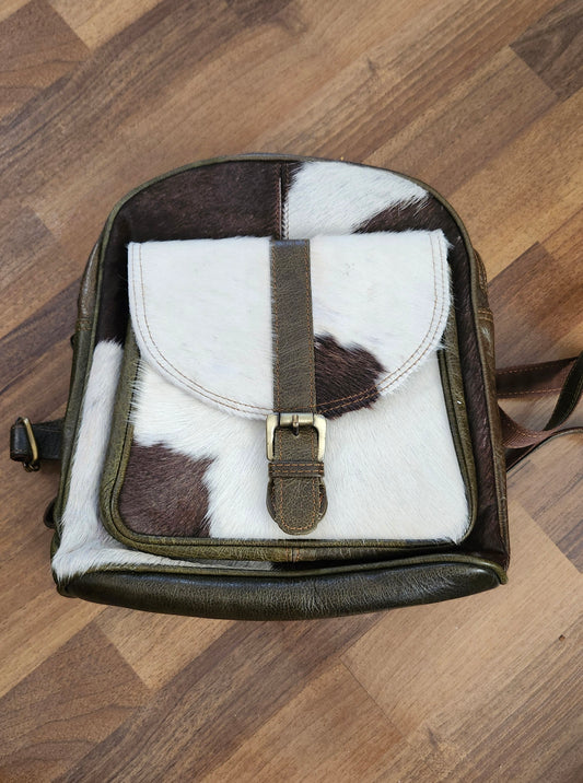 Cowhide Small Backpack