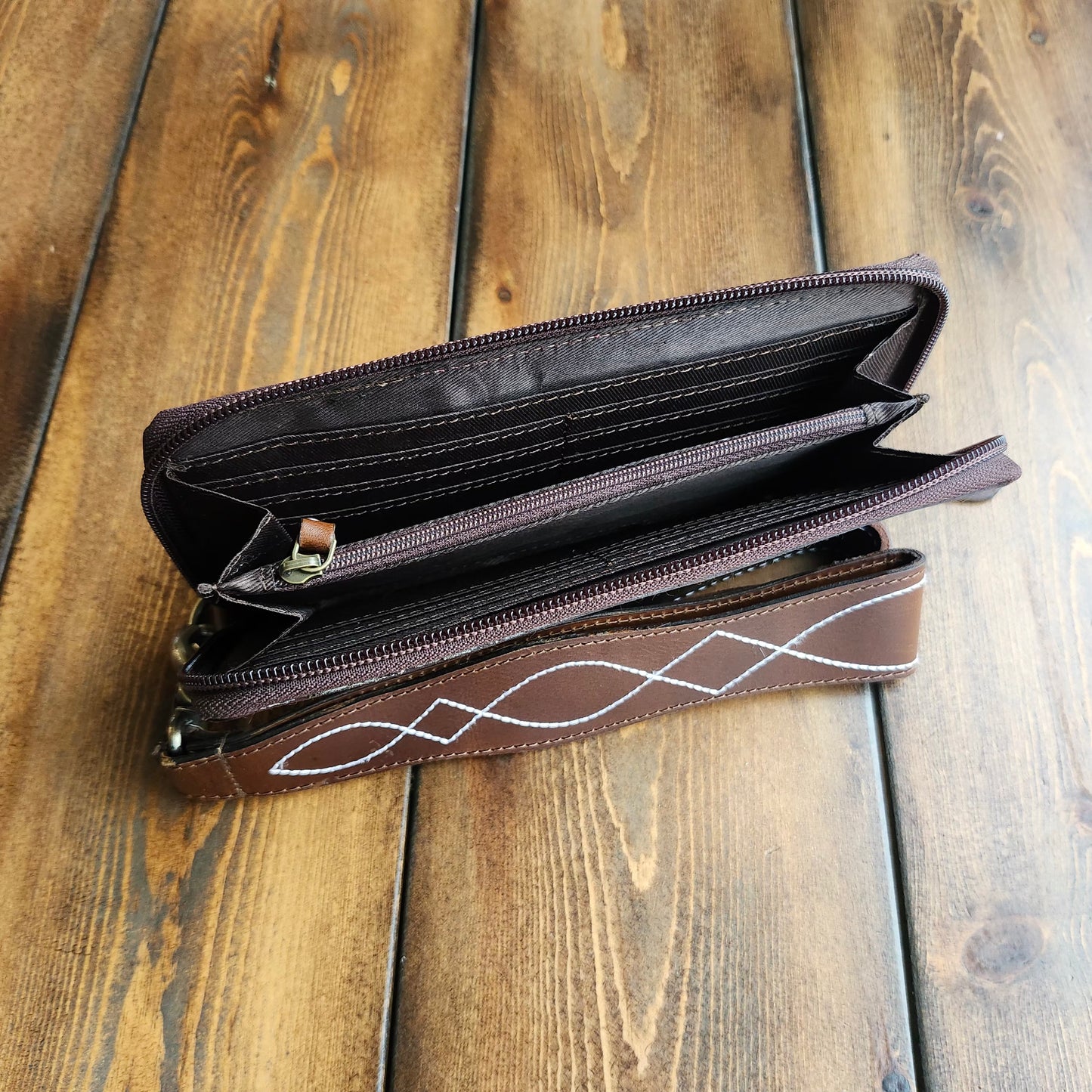 Boot Stitch Wallet - Zipper