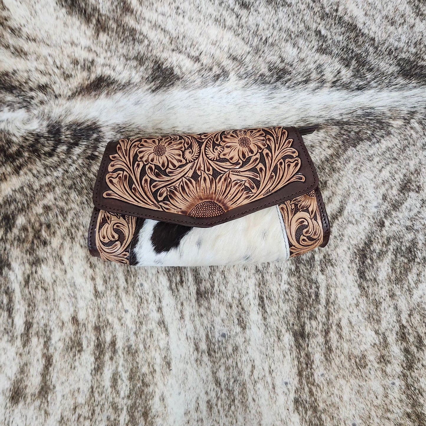 Tooled Sunflower & Hide - Small